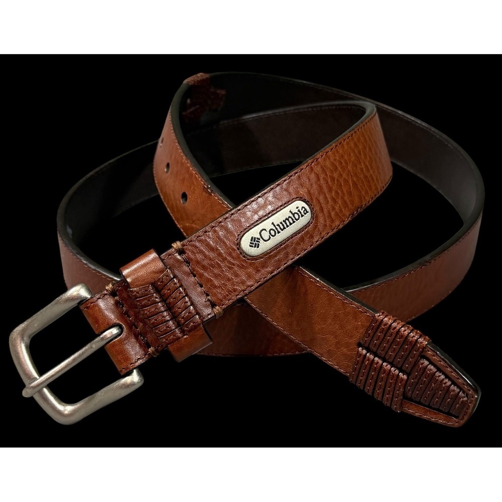 Columbia Sportswear Men's Genuine Leather Belt Brown Wrap Style Size 42/105cm